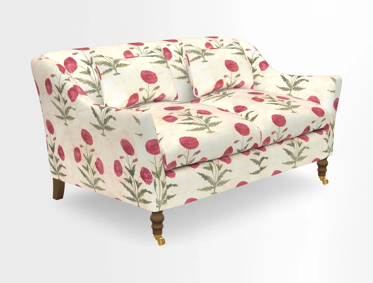 Cromer 3 Seater Sofa in RHS Botanicals Henry Moon Lions Tail Terracotta