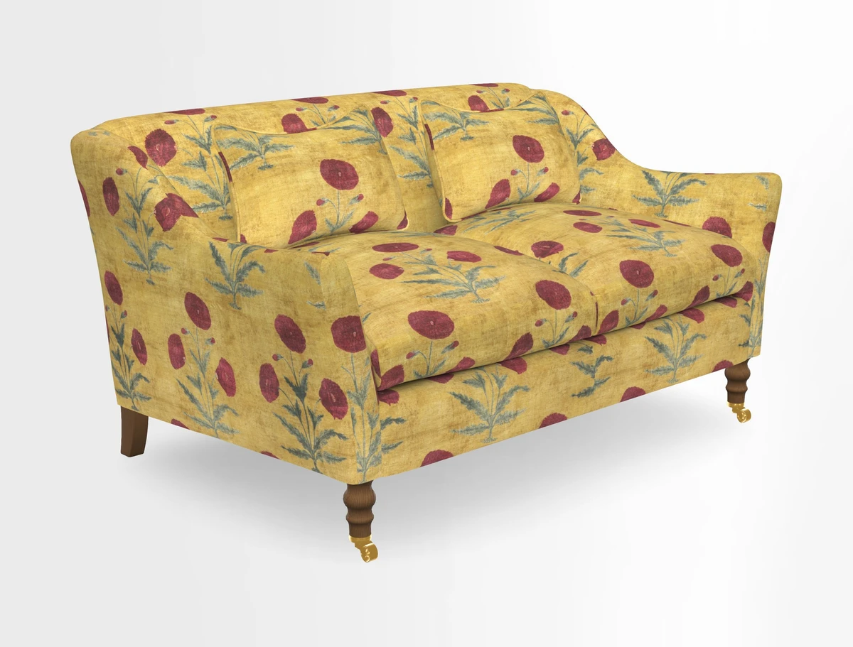 Cromer 3 Seater Sofa in RHS Botanicals Henry Moon Lions Tail Terracotta