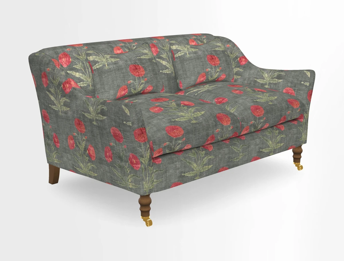 Cromer 3 Seater Sofa in RHS Botanicals Henry Moon Lions Tail Terracotta