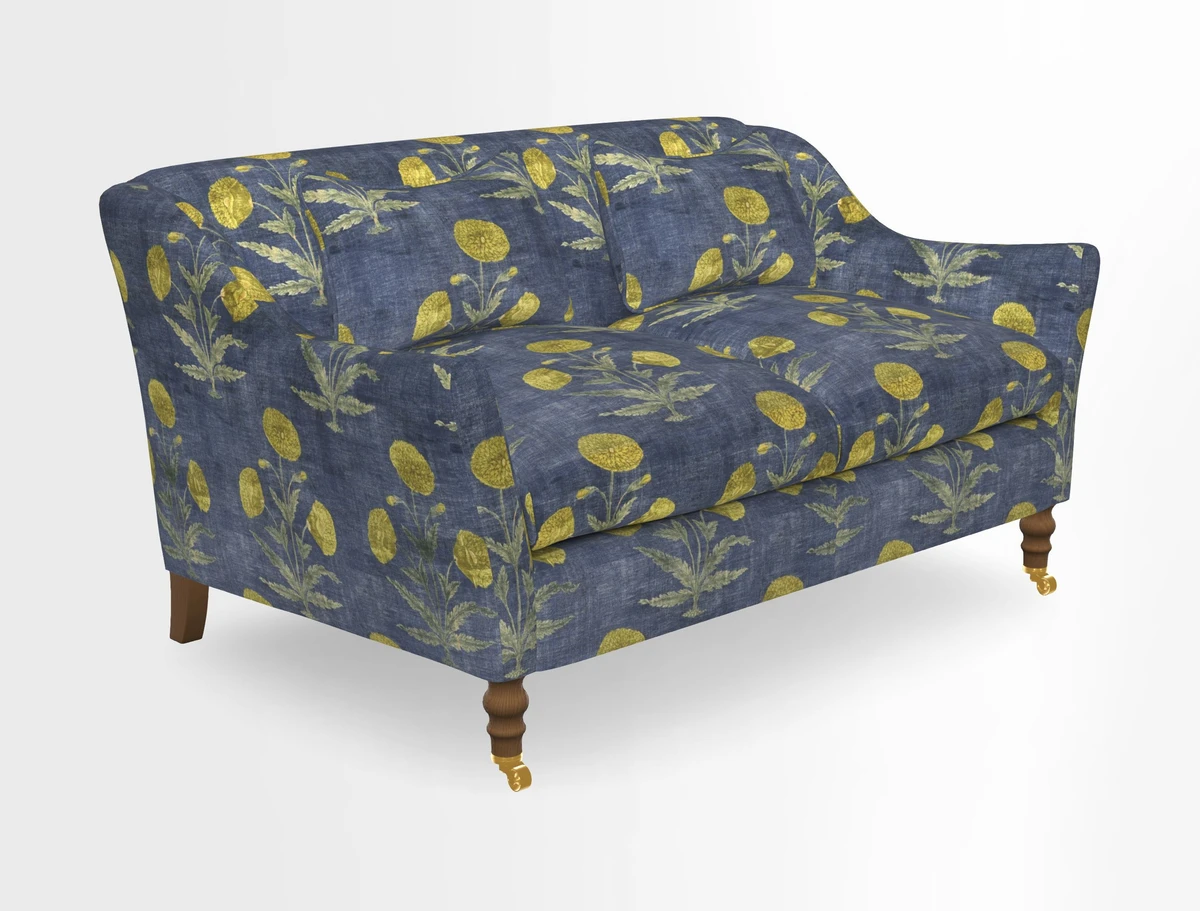 Cromer 3 Seater Sofa in RHS Botanicals Henry Moon Lions Tail Terracotta