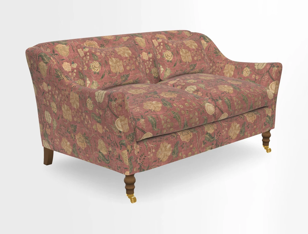 Cromer 3 Seater Sofa in RHS Botanicals Henry Moon Lions Tail Terracotta