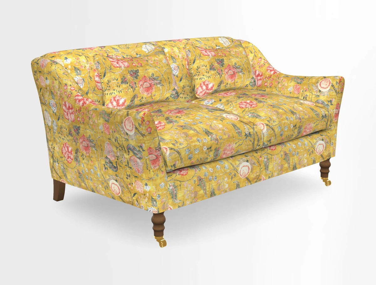 Cromer 3 Seater Sofa in RHS Botanicals Henry Moon Lions Tail Terracotta
