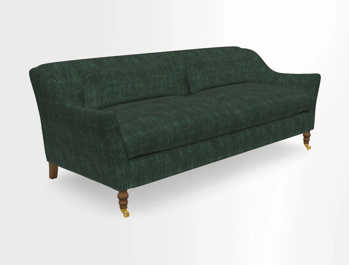 Cromer 3 Seater Sofa in RHS Botanicals Henry Moon Lions Tail Terracotta
