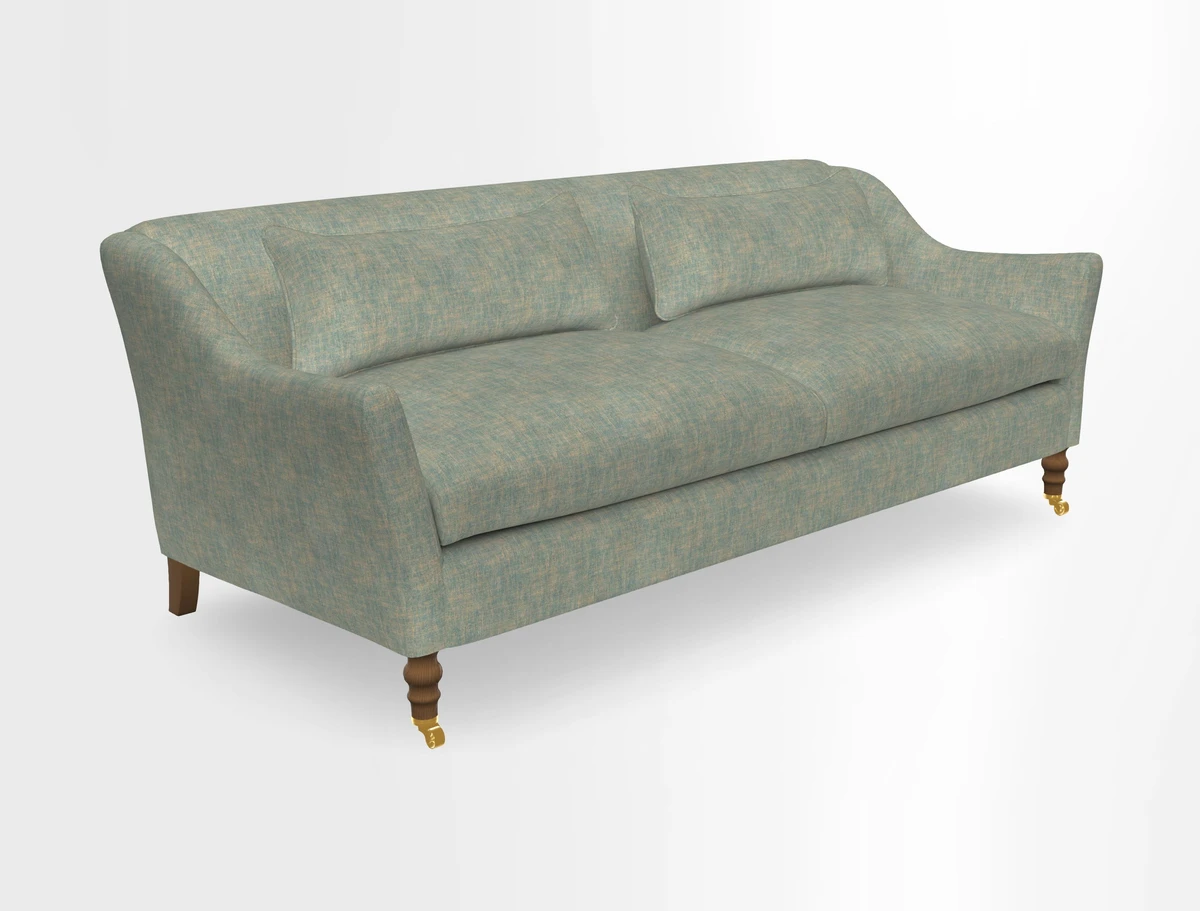 Cromer 3 Seater Sofa in RHS Botanicals Henry Moon Lions Tail Terracotta