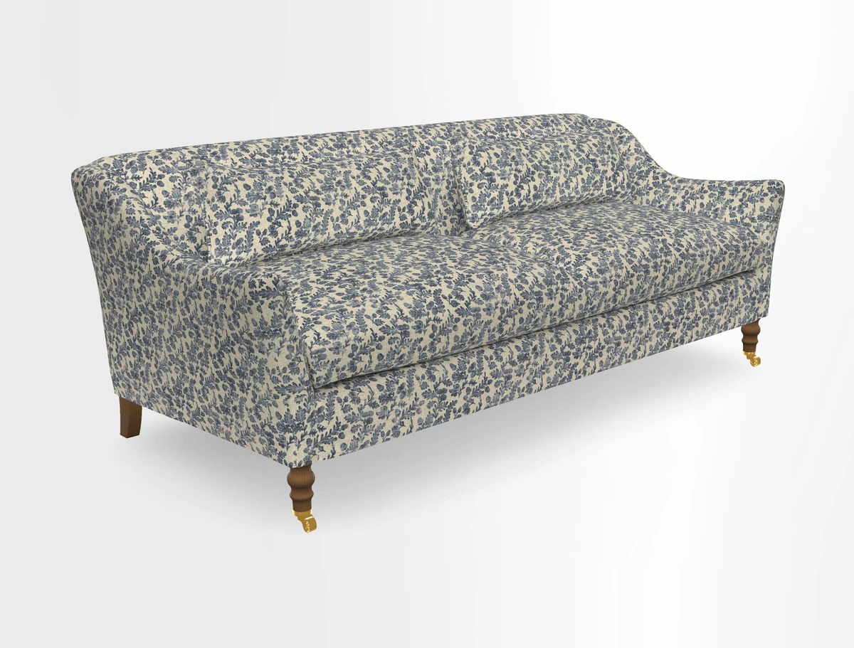 Cromer 3 Seater Sofa in RHS Botanicals Henry Moon Lions Tail Terracotta