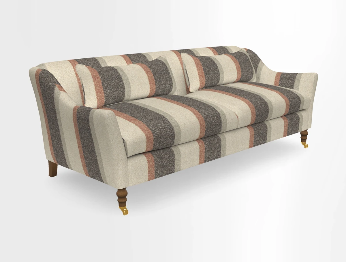 Cromer 3 Seater Sofa in RHS Botanicals Henry Moon Lions Tail Terracotta