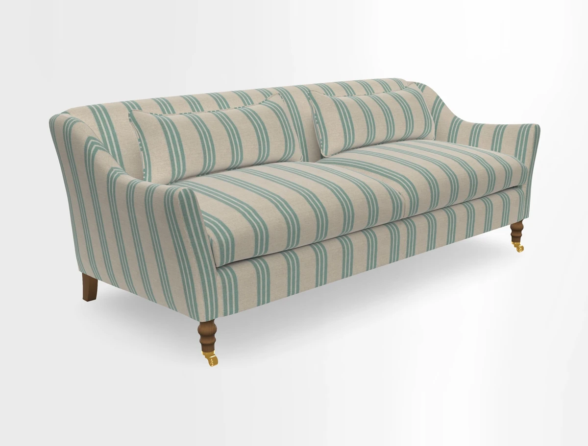 Cromer 3 Seater Sofa in RHS Botanicals Henry Moon Lions Tail Terracotta