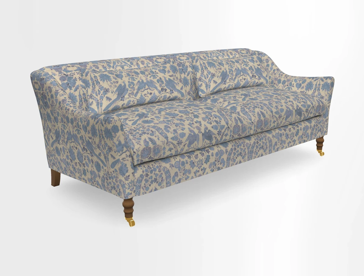 Cromer 3 Seater Sofa in RHS Botanicals Henry Moon Lions Tail Terracotta