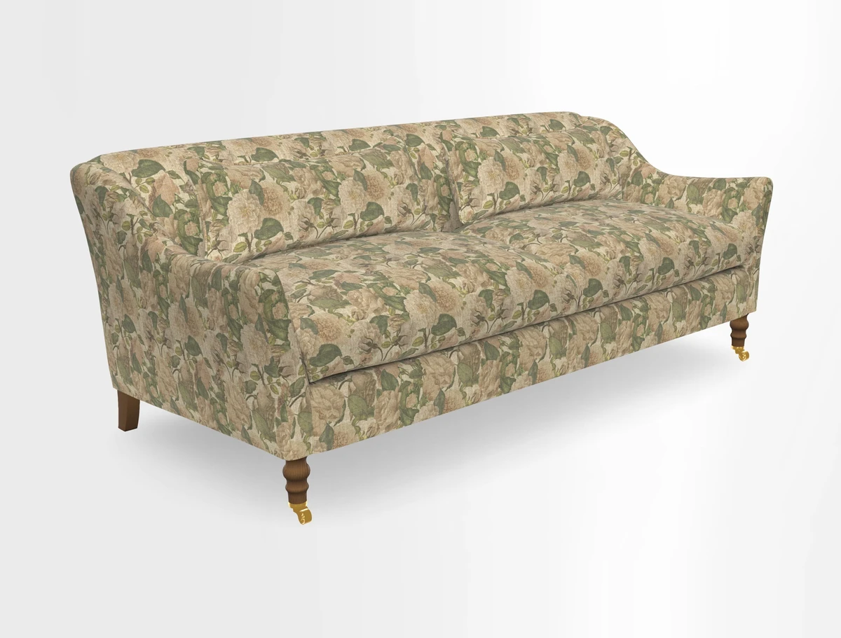 Cromer 3 Seater Sofa in RHS Botanicals Henry Moon Lions Tail Terracotta