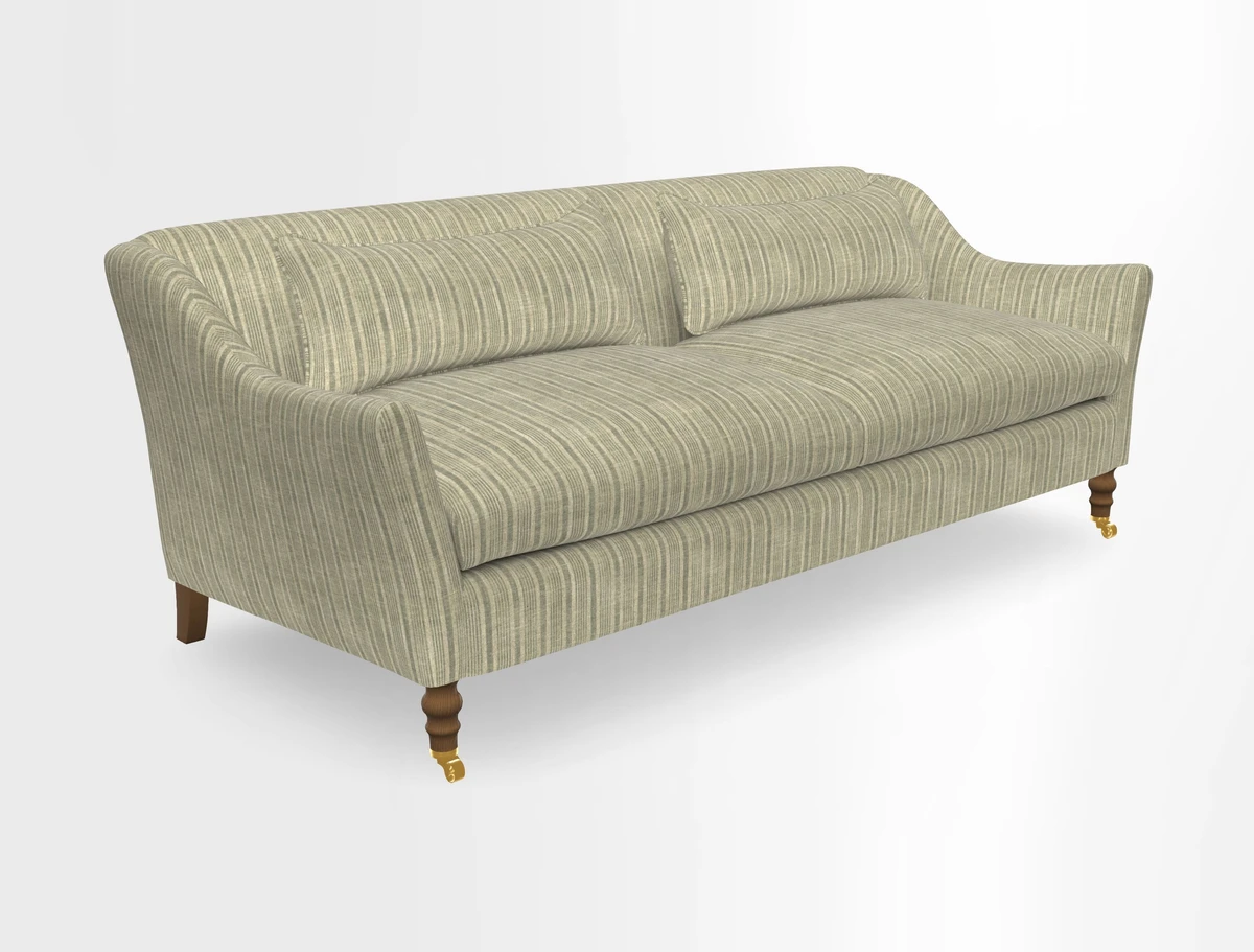 Cromer 3 Seater Sofa in RHS Botanicals Henry Moon Lions Tail Terracotta