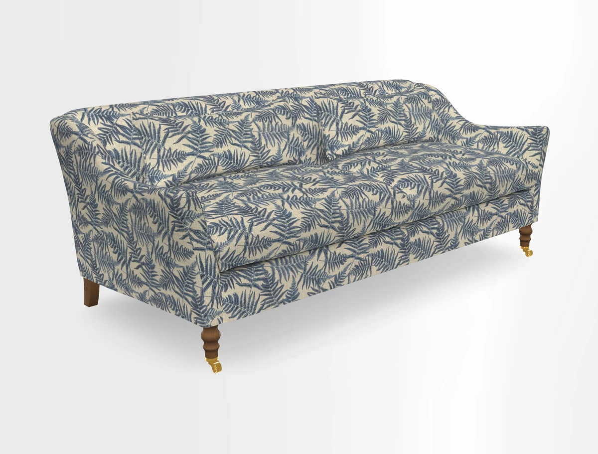 Cromer 3 Seater Sofa in RHS Botanicals Henry Moon Lions Tail Terracotta
