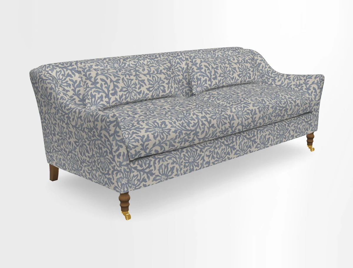 Cromer 3 Seater Sofa in RHS Botanicals Henry Moon Lions Tail Terracotta