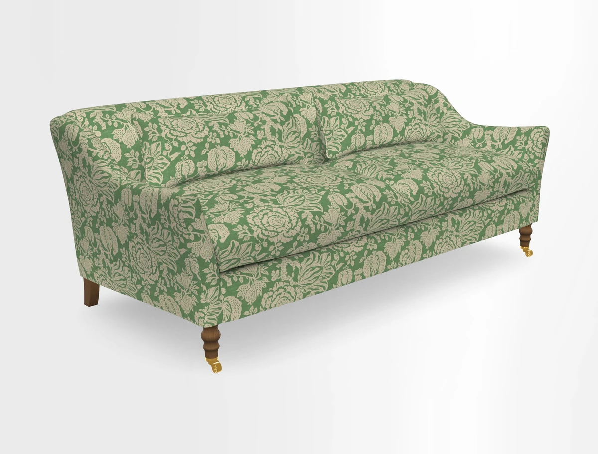 Cromer 3 Seater Sofa in RHS Botanicals Henry Moon Lions Tail Terracotta