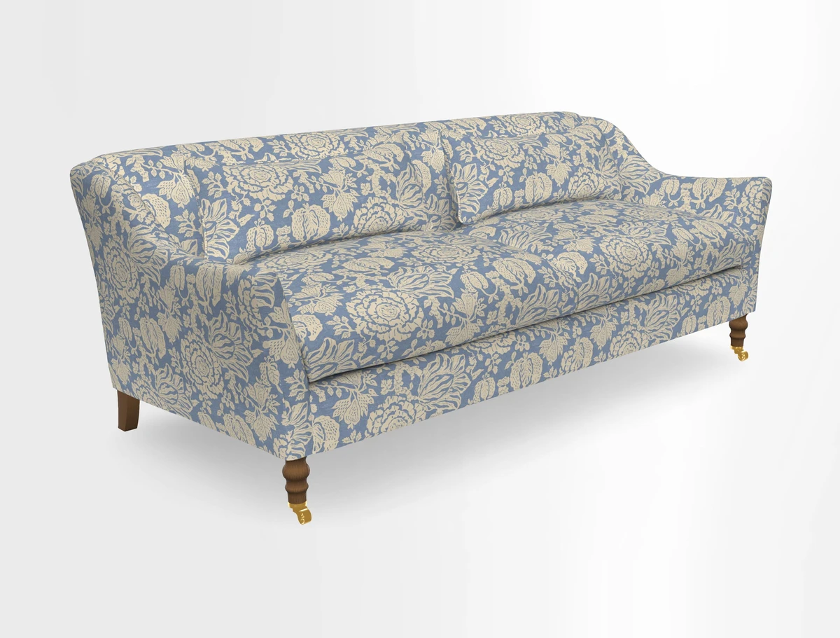 Cromer 3 Seater Sofa in RHS Botanicals Henry Moon Lions Tail Terracotta