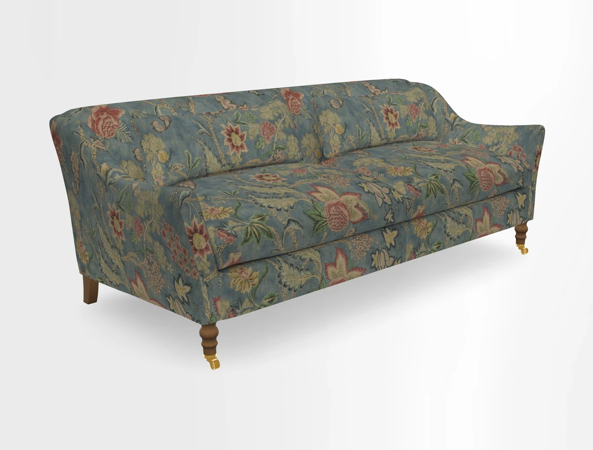 Cromer 3 Seater Sofa in RHS Botanicals Henry Moon Lions Tail Terracotta
