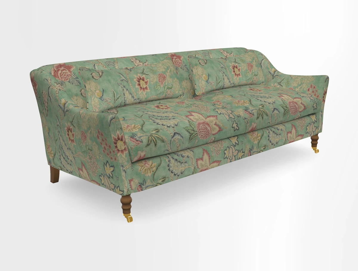 Cromer 3 Seater Sofa in RHS Botanicals Henry Moon Lions Tail Terracotta