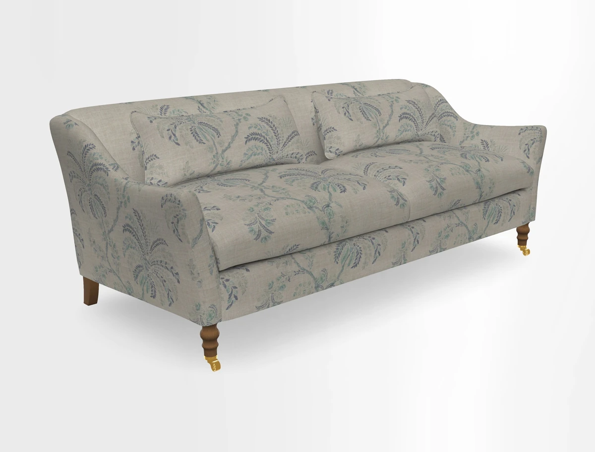 Cromer 3 Seater Sofa in RHS Botanicals Henry Moon Lions Tail Terracotta