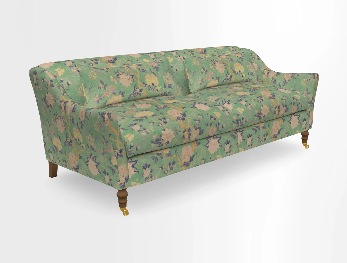 Cromer 3 Seater Sofa in RHS Botanicals Henry Moon Lions Tail Terracotta
