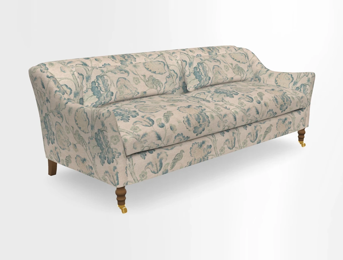 Cromer 3 Seater Sofa in RHS Botanicals Henry Moon Lions Tail Terracotta