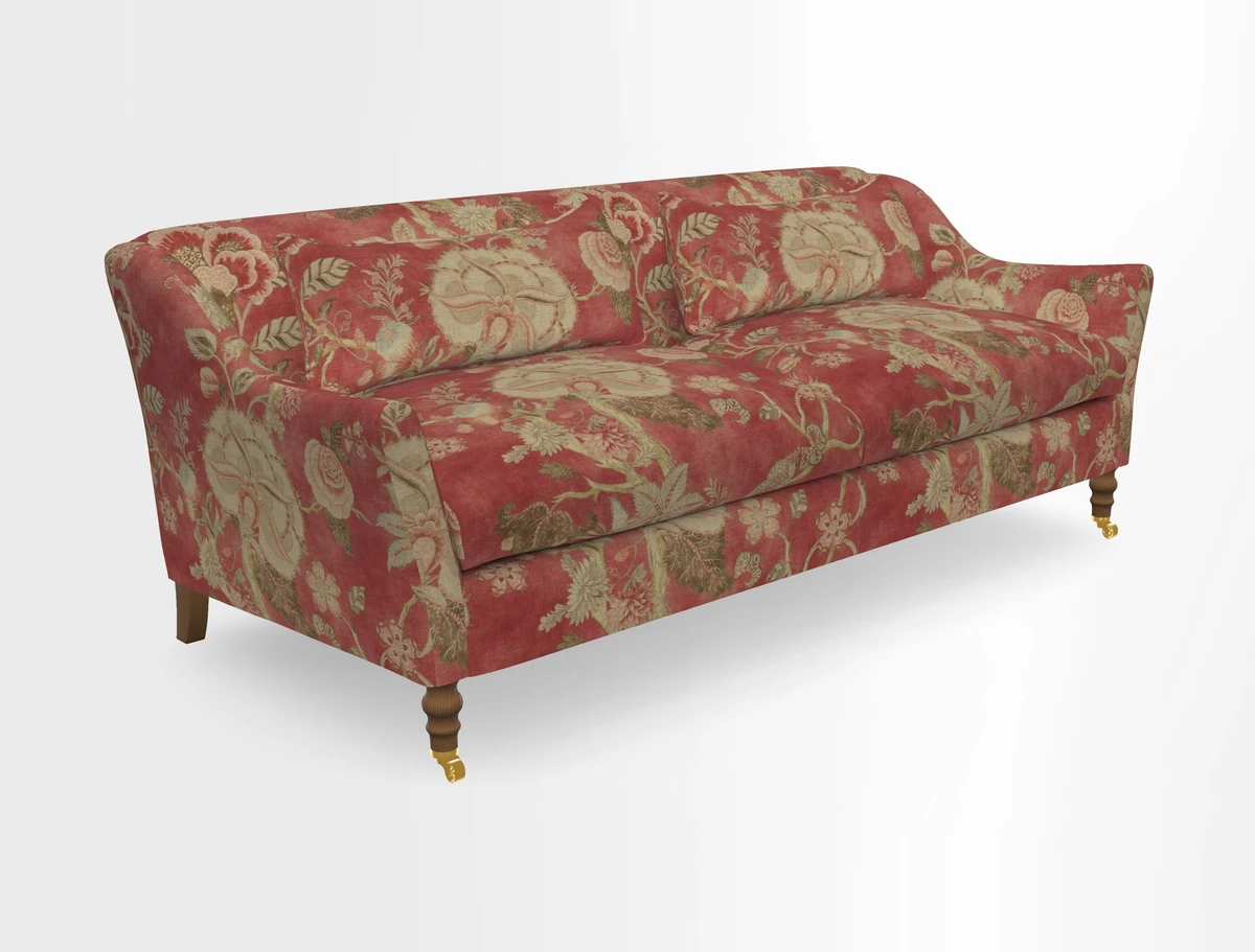 Cromer 3 Seater Sofa in RHS Botanicals Henry Moon Lions Tail Terracotta