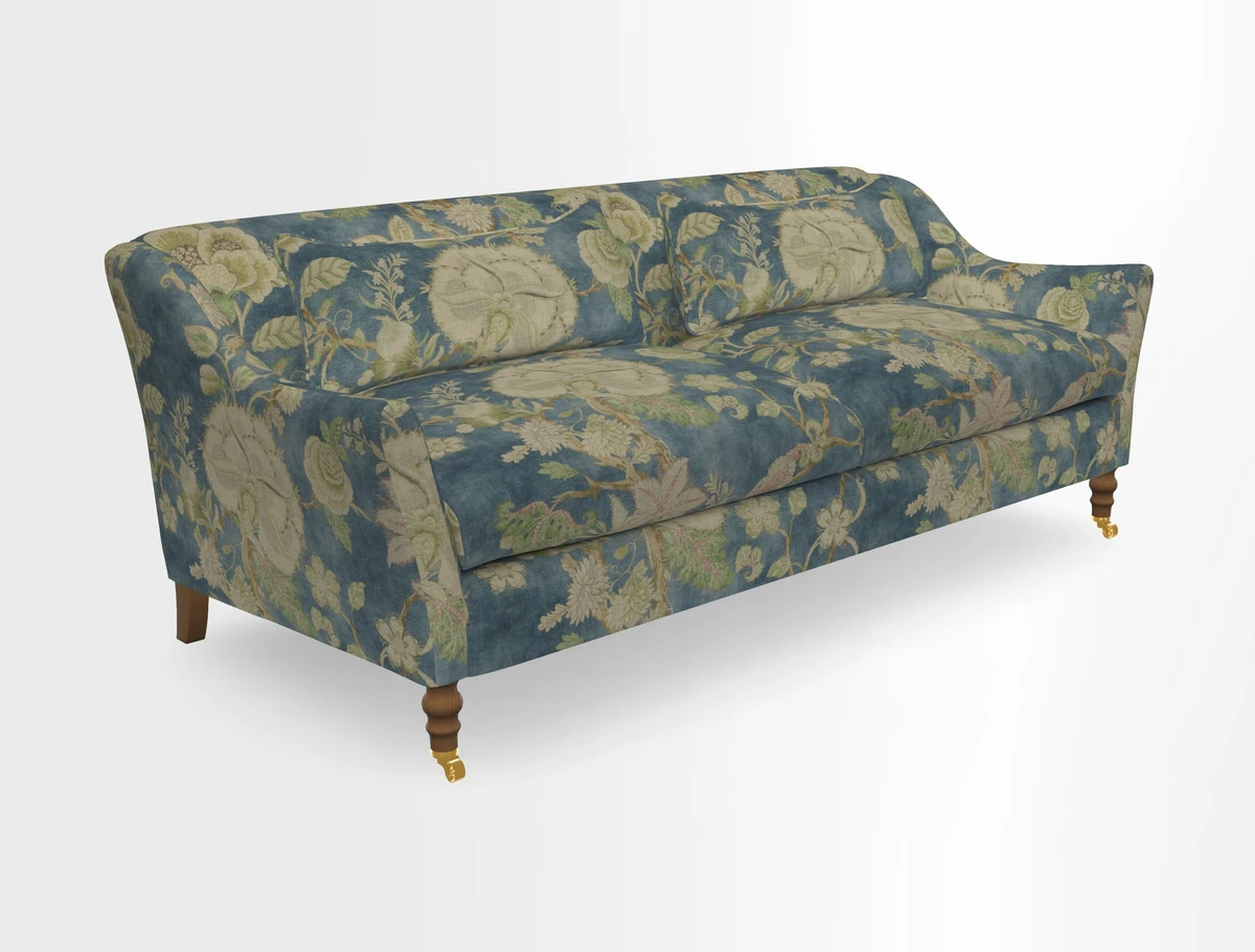 Cromer 3 Seater Sofa in RHS Botanicals Henry Moon Lions Tail Terracotta