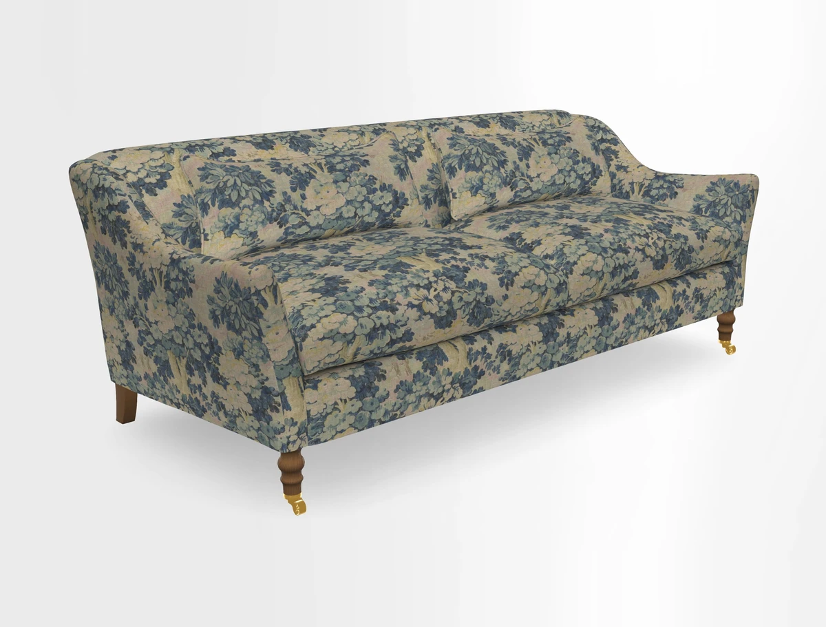 Cromer 3 Seater Sofa in RHS Botanicals Henry Moon Lions Tail Terracotta
