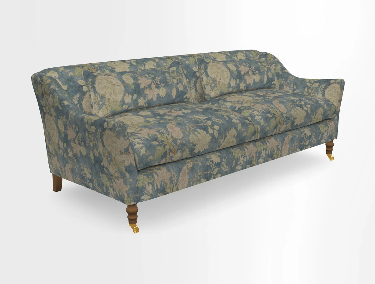 Cromer 3 Seater Sofa in RHS Botanicals Henry Moon Lions Tail Terracotta