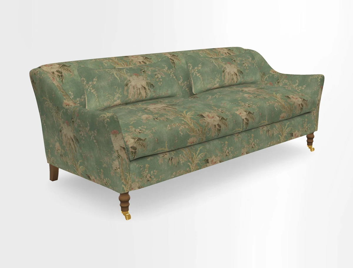 Cromer 3 Seater Sofa in RHS Botanicals Henry Moon Lions Tail Terracotta