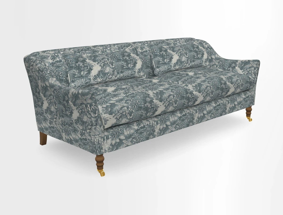 Cromer 3 Seater Sofa in RHS Botanicals Henry Moon Lions Tail Terracotta
