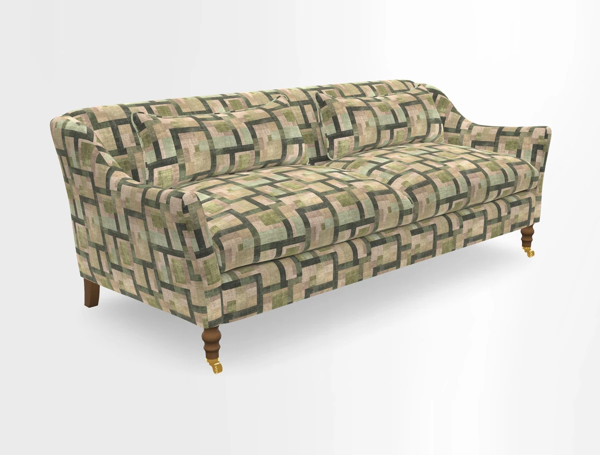 Cromer 3 Seater Sofa in RHS Botanicals Henry Moon Lions Tail Terracotta