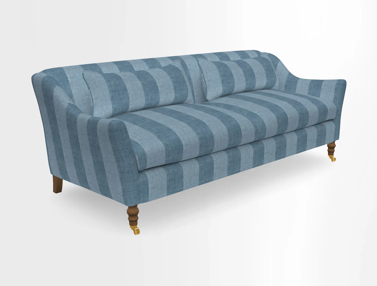 Cromer 3 Seater Sofa in RHS Botanicals Henry Moon Lions Tail Terracotta