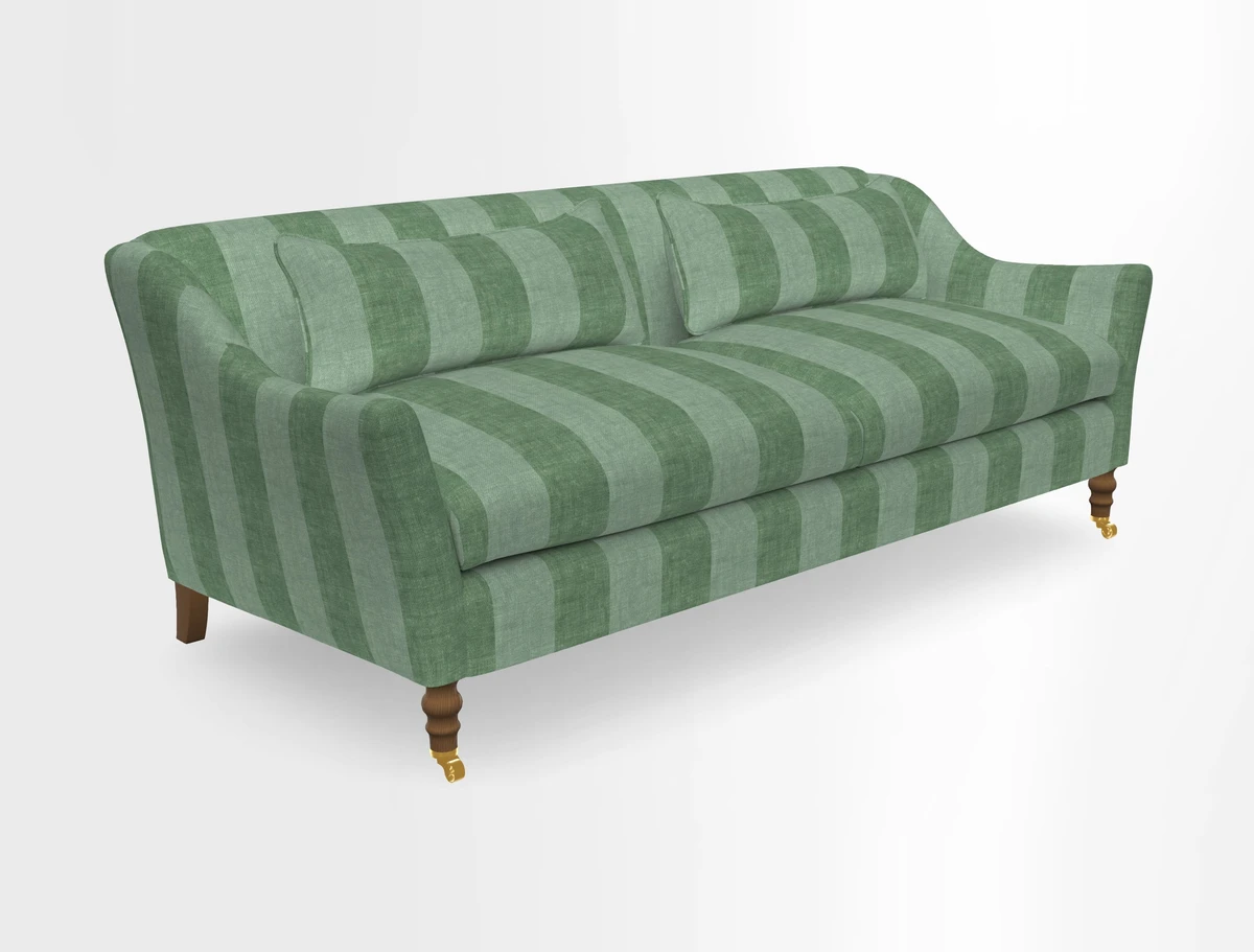 Cromer 3 Seater Sofa in RHS Botanicals Henry Moon Lions Tail Terracotta