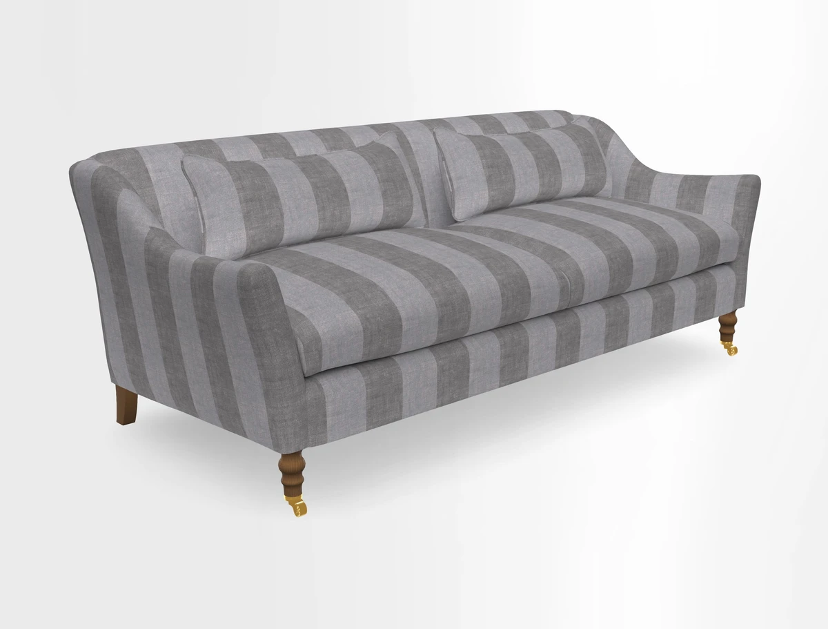 Cromer 3 Seater Sofa in RHS Botanicals Henry Moon Lions Tail Terracotta
