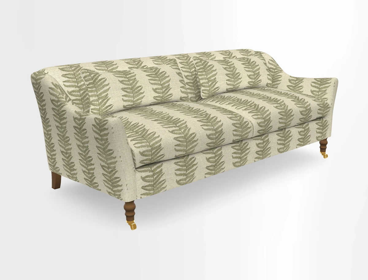 Cromer 3 Seater Sofa in RHS Botanicals Henry Moon Lions Tail Terracotta