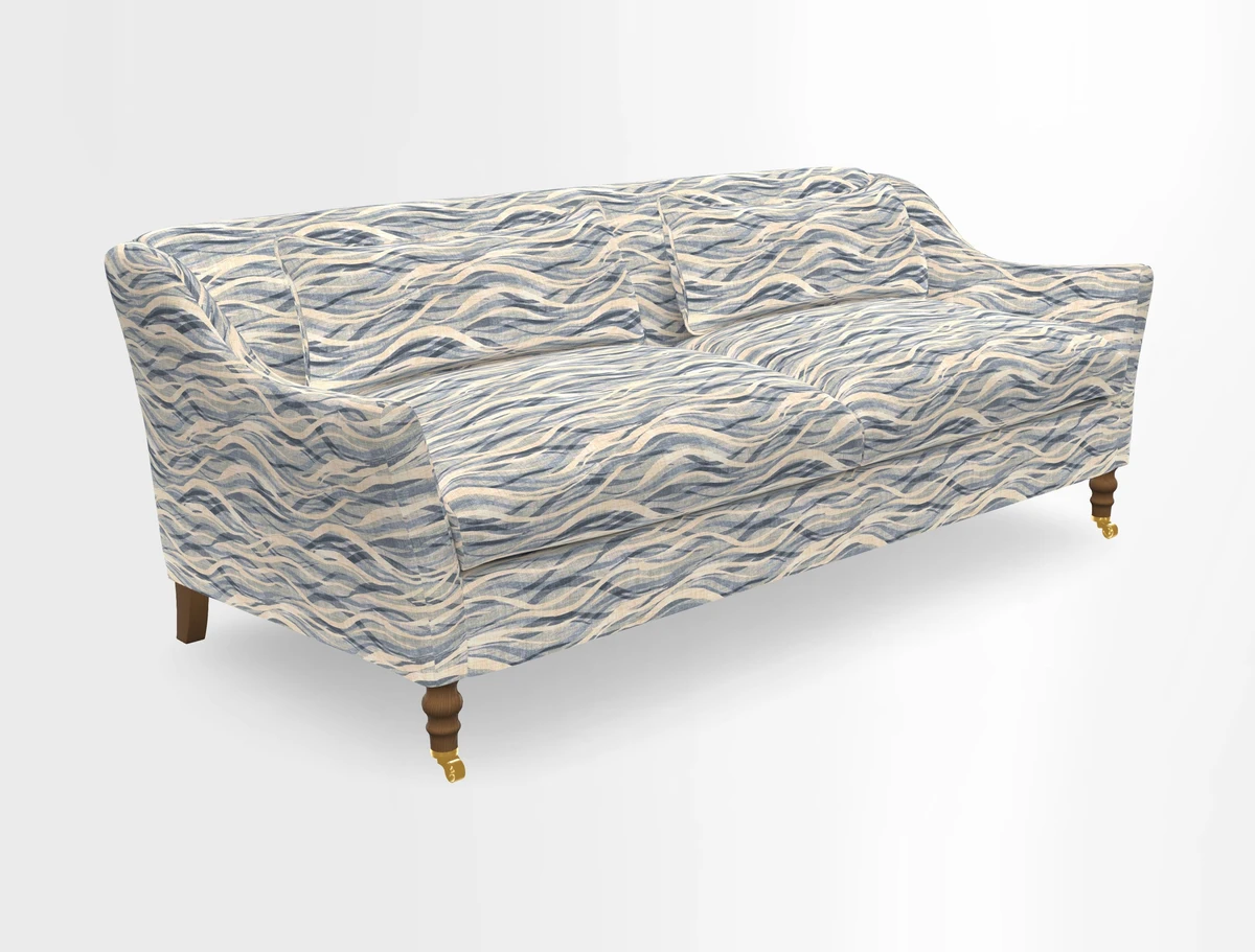 Cromer 3 Seater Sofa in RHS Botanicals Henry Moon Lions Tail Terracotta