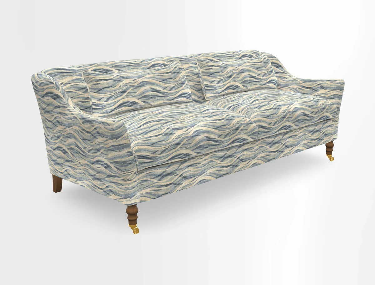 Cromer 3 Seater Sofa in RHS Botanicals Henry Moon Lions Tail Terracotta