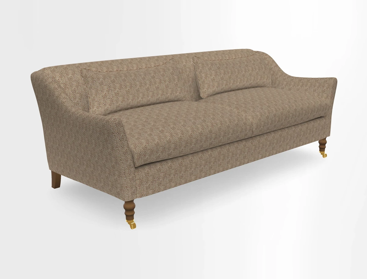 Cromer 3 Seater Sofa in RHS Botanicals Henry Moon Lions Tail Terracotta