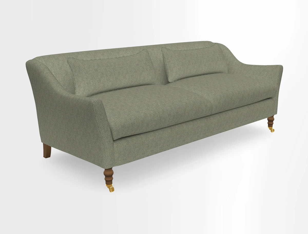 Cromer 3 Seater Sofa in RHS Botanicals Henry Moon Lions Tail Terracotta