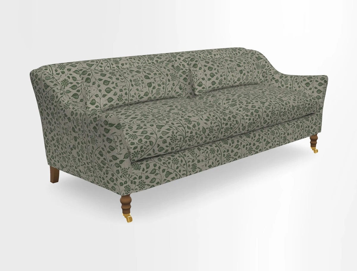Cromer 3 Seater Sofa in RHS Botanicals Henry Moon Lions Tail Terracotta