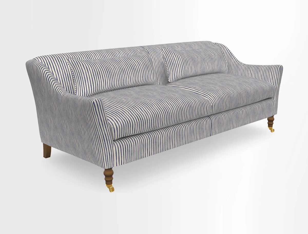 Cromer 3 Seater Sofa in RHS Botanicals Henry Moon Lions Tail Terracotta