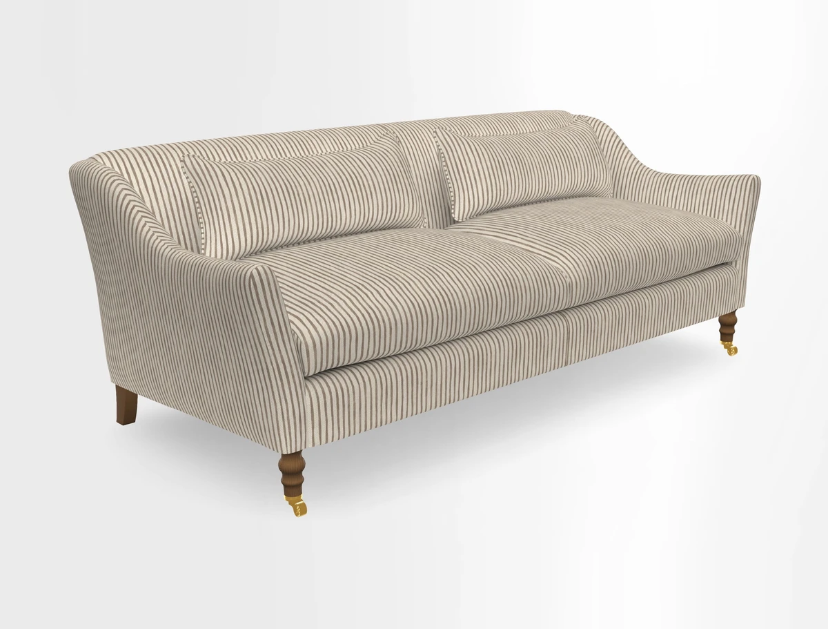 Cromer 3 Seater Sofa in RHS Botanicals Henry Moon Lions Tail Terracotta
