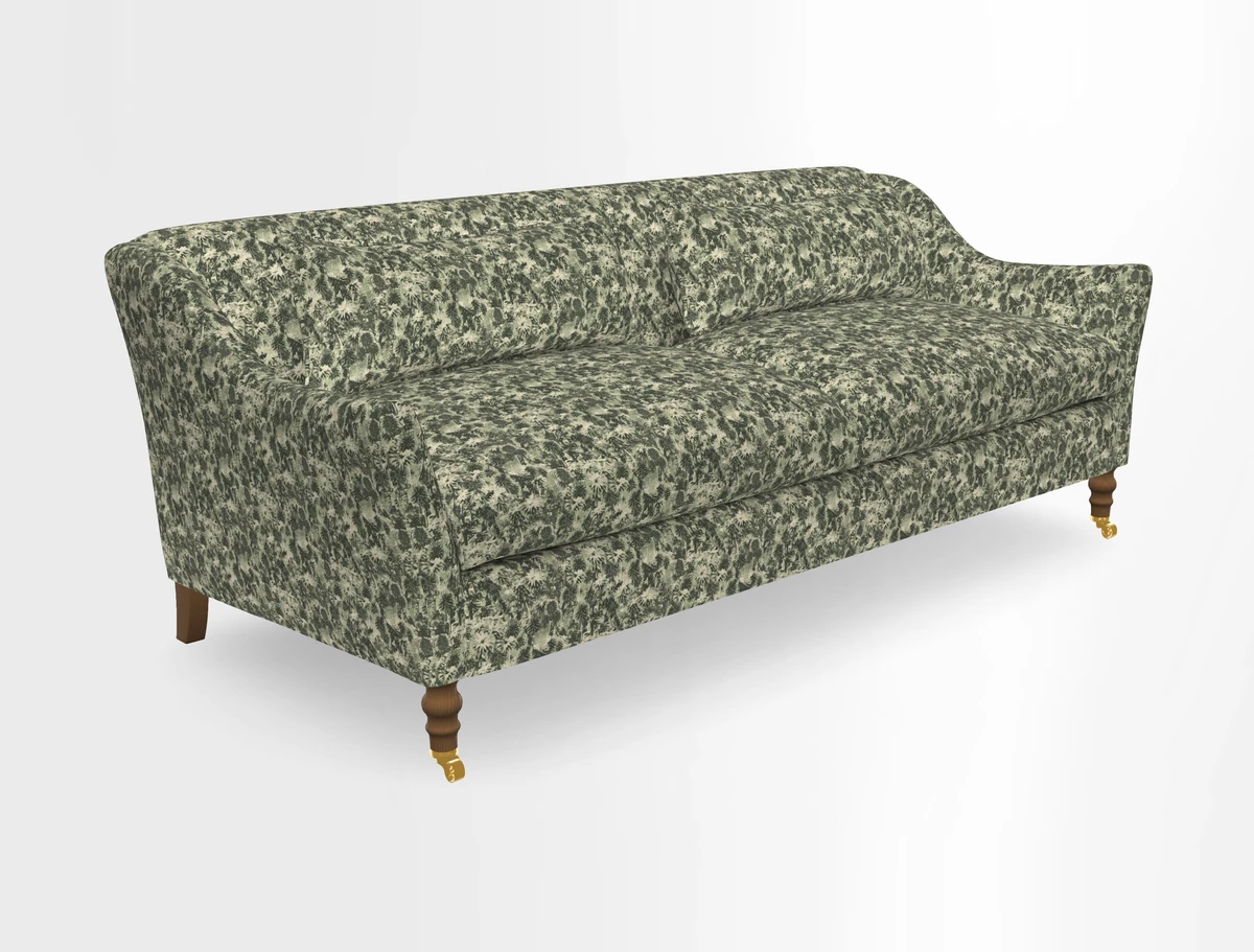Cromer 3 Seater Sofa in RHS Botanicals Henry Moon Lions Tail Terracotta