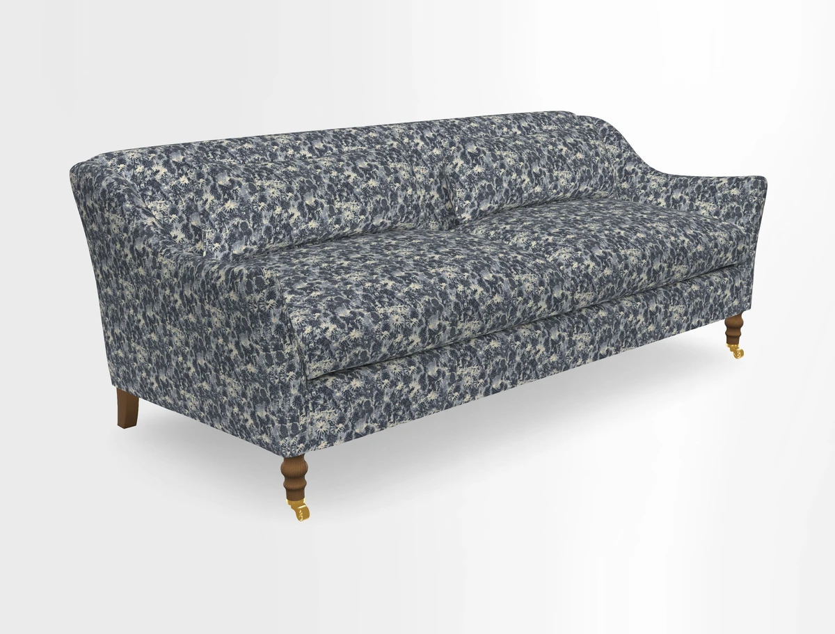 Cromer 3 Seater Sofa in RHS Botanicals Henry Moon Lions Tail Terracotta