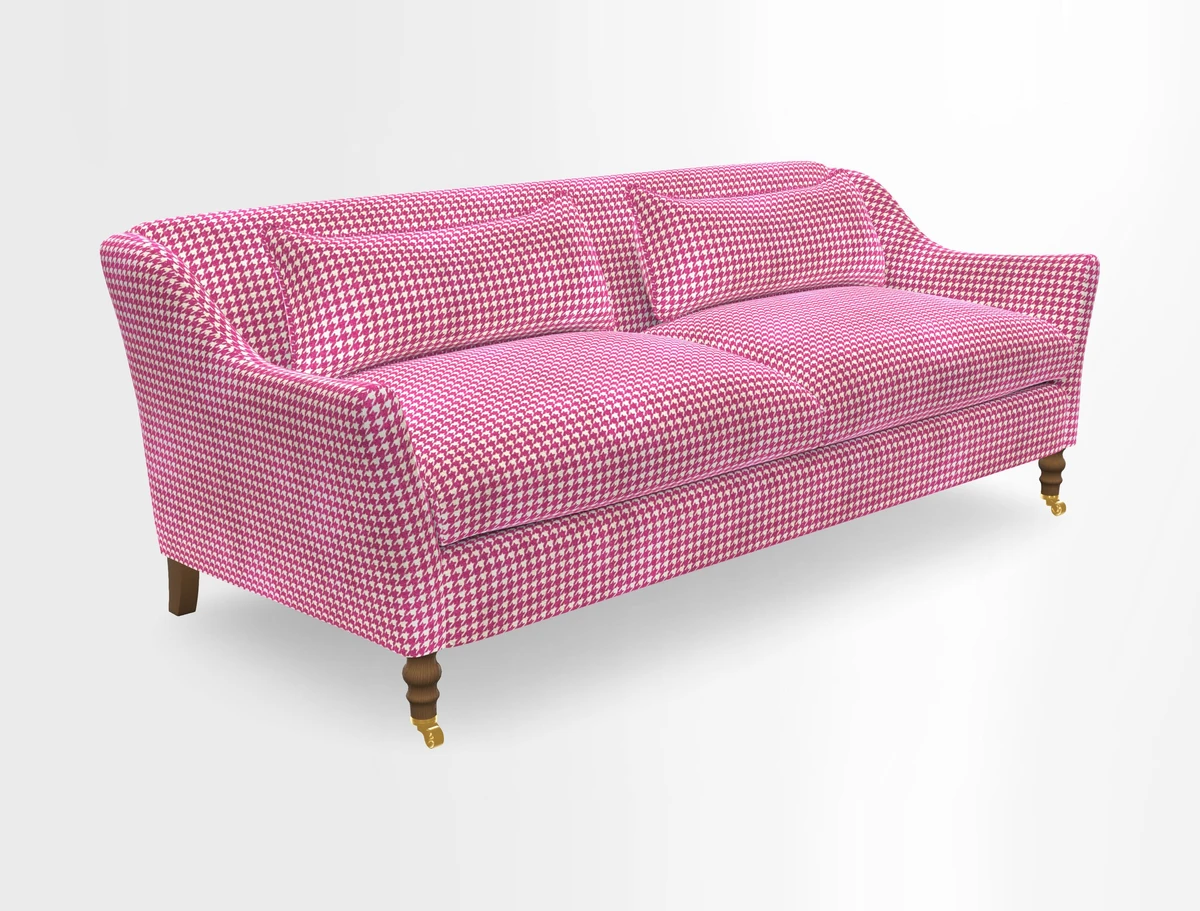Cromer 3 Seater Sofa in RHS Botanicals Henry Moon Lions Tail Terracotta