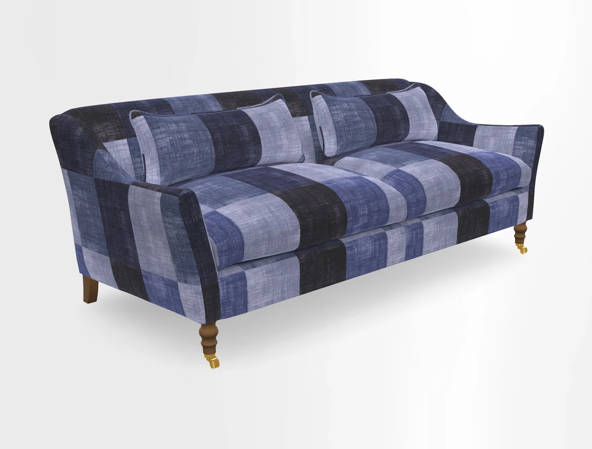 Cromer 3 Seater Sofa in RHS Botanicals Henry Moon Lions Tail Terracotta