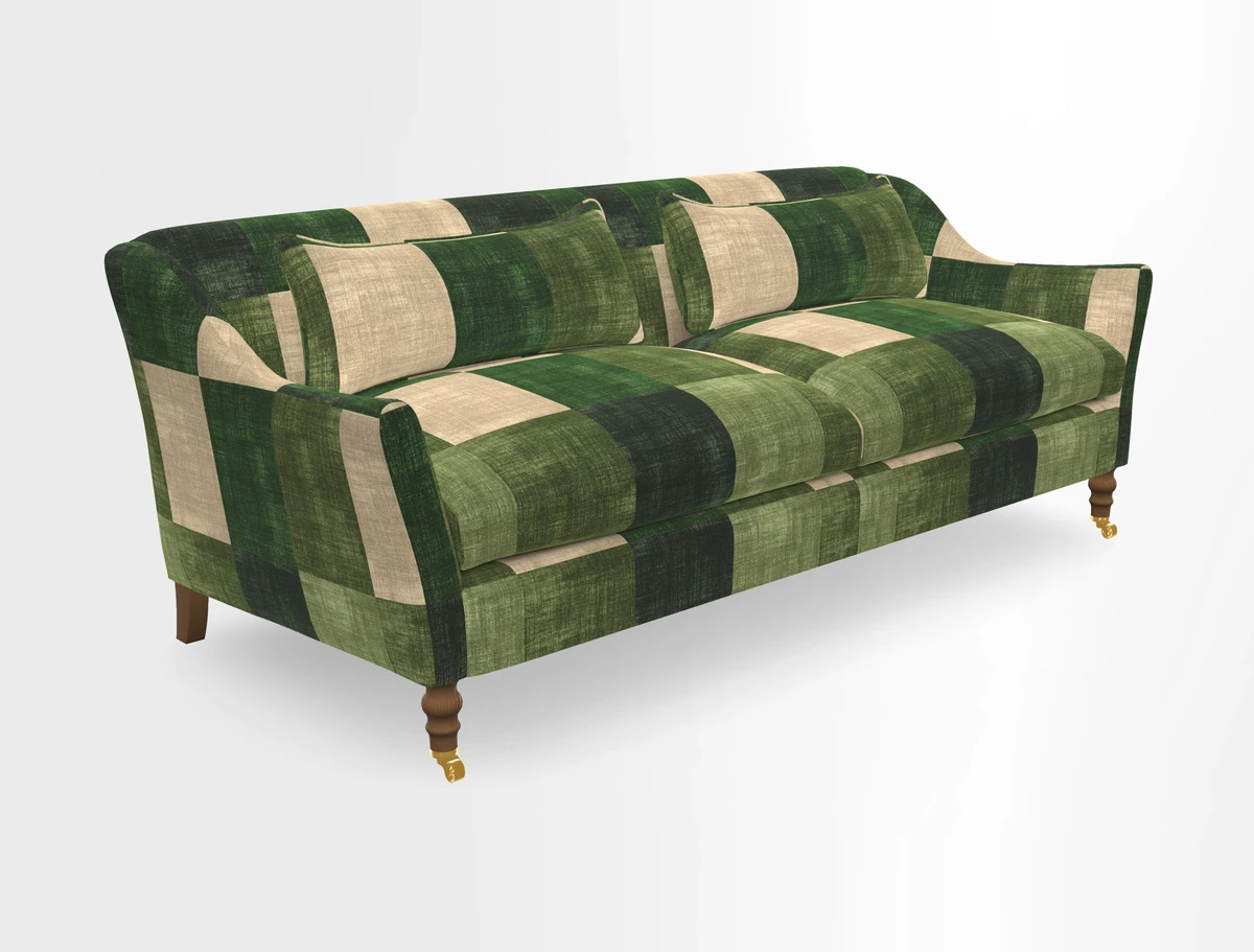 Cromer 3 Seater Sofa in RHS Botanicals Henry Moon Lions Tail Terracotta