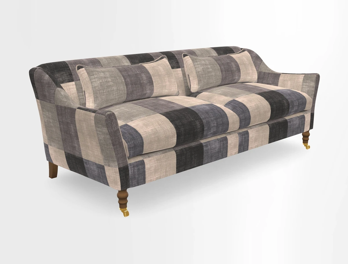 Cromer 3 Seater Sofa in RHS Botanicals Henry Moon Lions Tail Terracotta