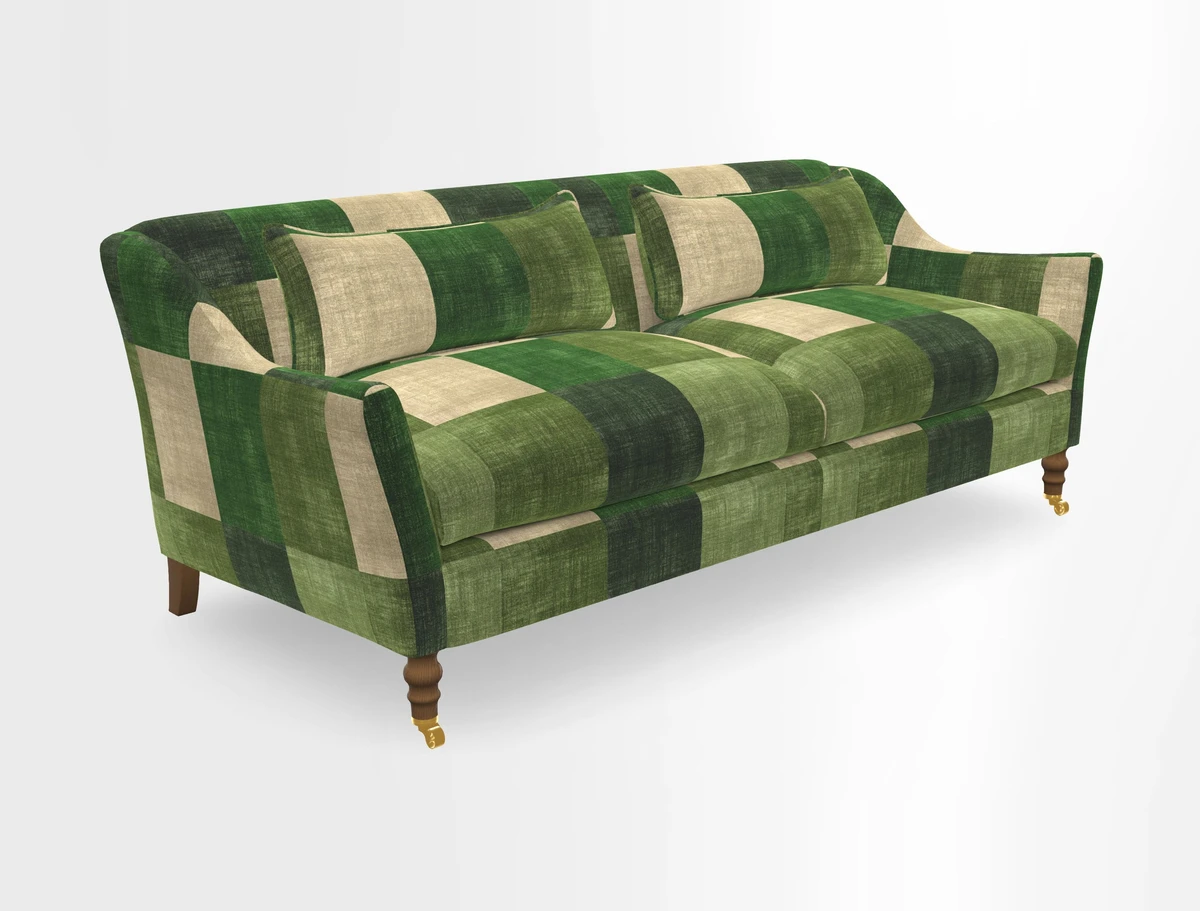 Cromer 3 Seater Sofa in RHS Botanicals Henry Moon Lions Tail Terracotta