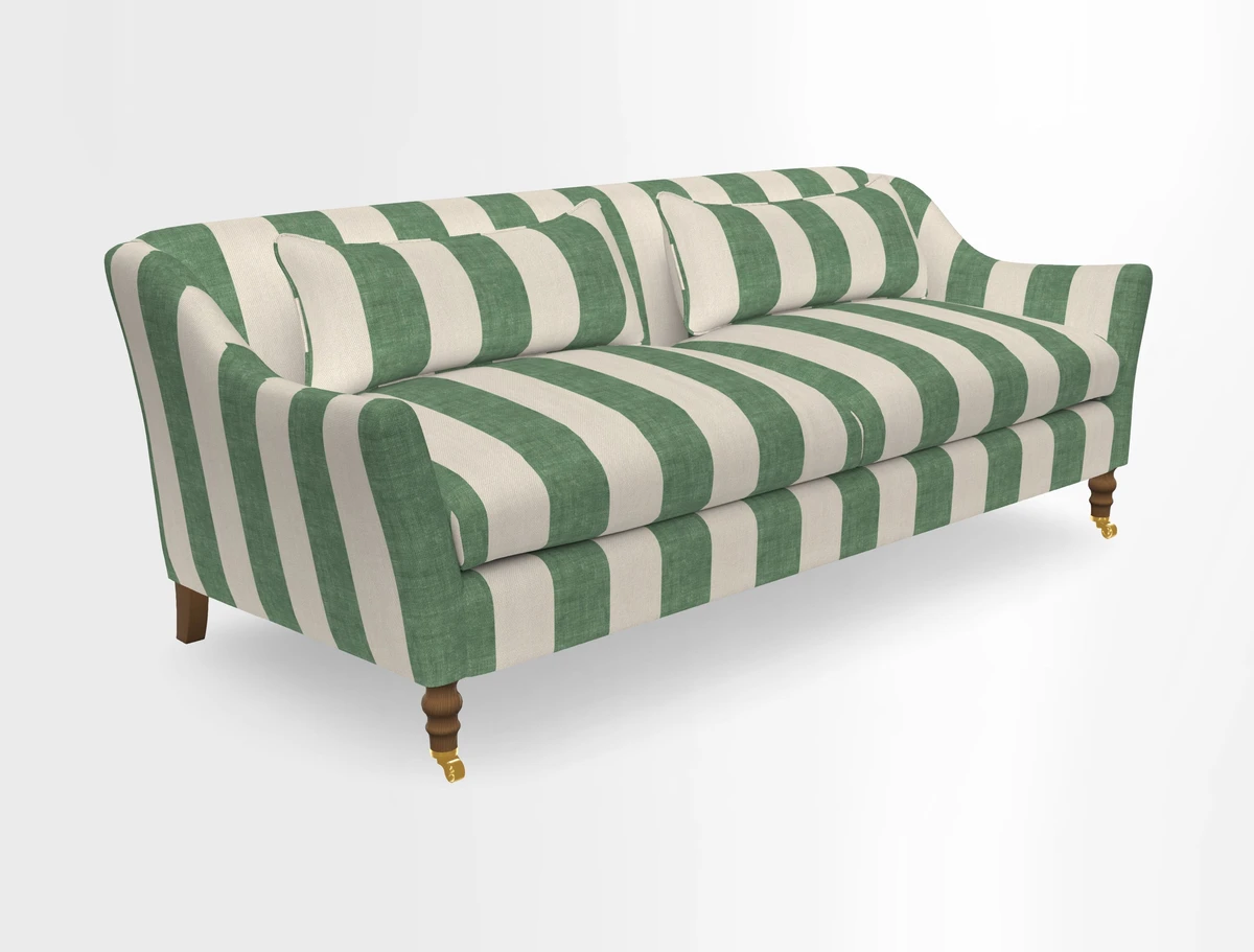 Cromer 3 Seater Sofa in RHS Botanicals Henry Moon Lions Tail Terracotta