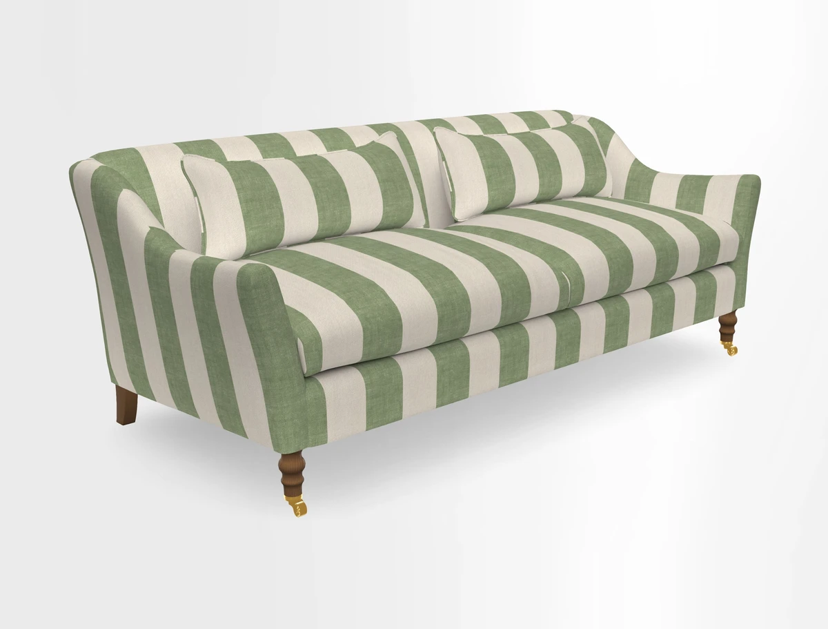 Cromer 3 Seater Sofa in RHS Botanicals Henry Moon Lions Tail Terracotta